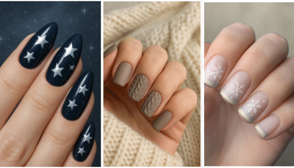 3 different nails hands