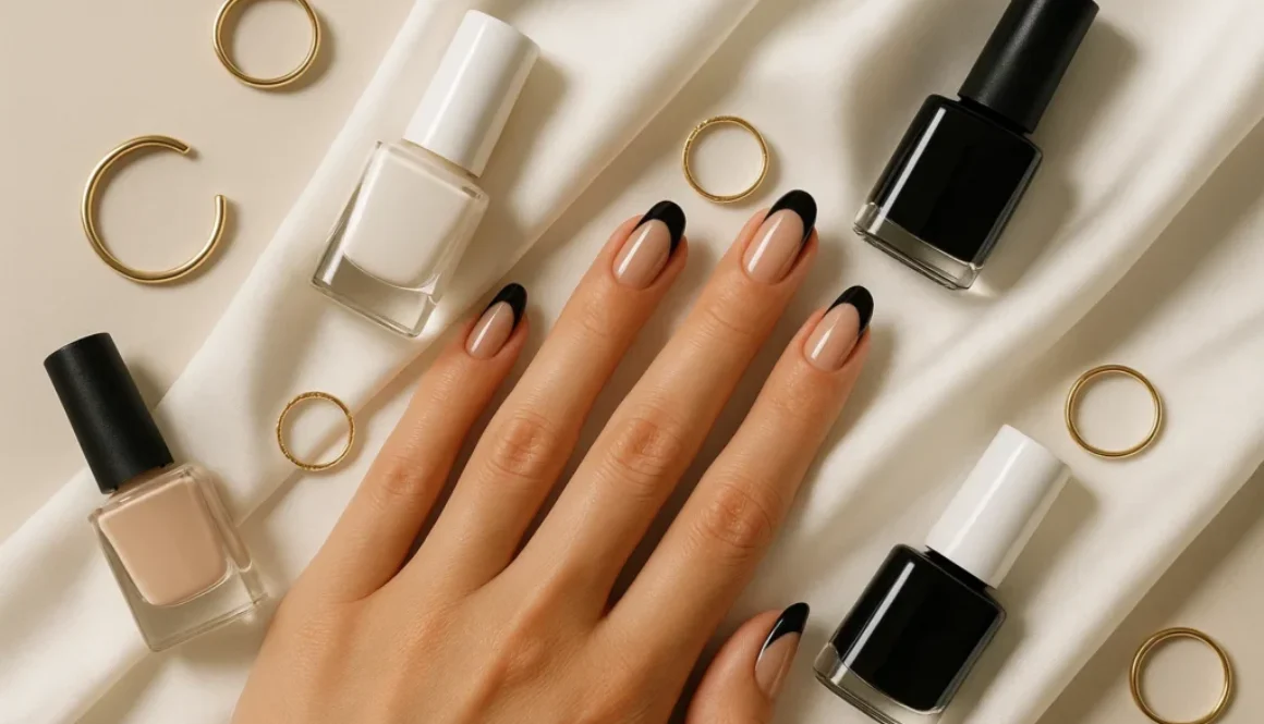a hand with nails designs