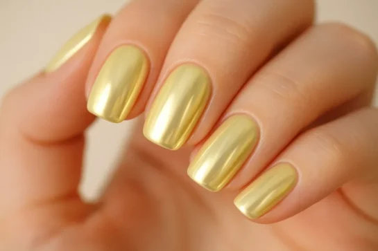 golden yellow nails