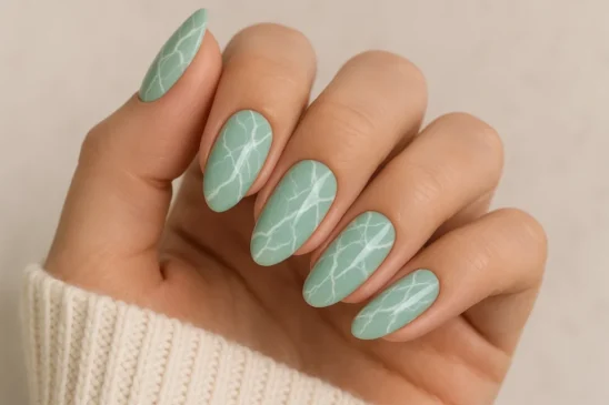 green marble nails