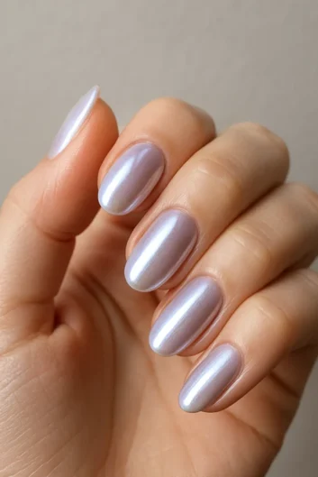 purple chrome nail