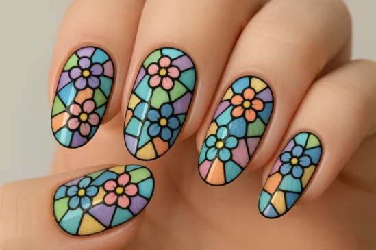 floral nails